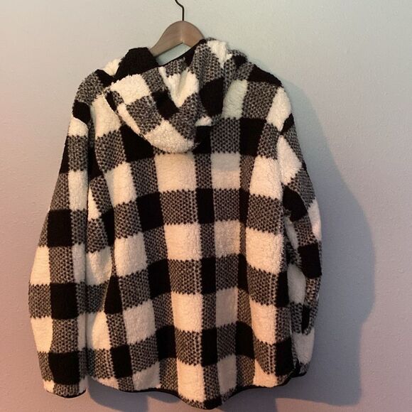 NWT New Weatherproof Plaid Faux Fur Zip Up Hoodie XXL - Picture 5 of 6